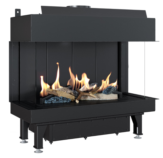 Bricosol Chimenea De Gas Kratki Leo 70 Tres Lados Propano ∅ 100/150 4,8 Kw_0