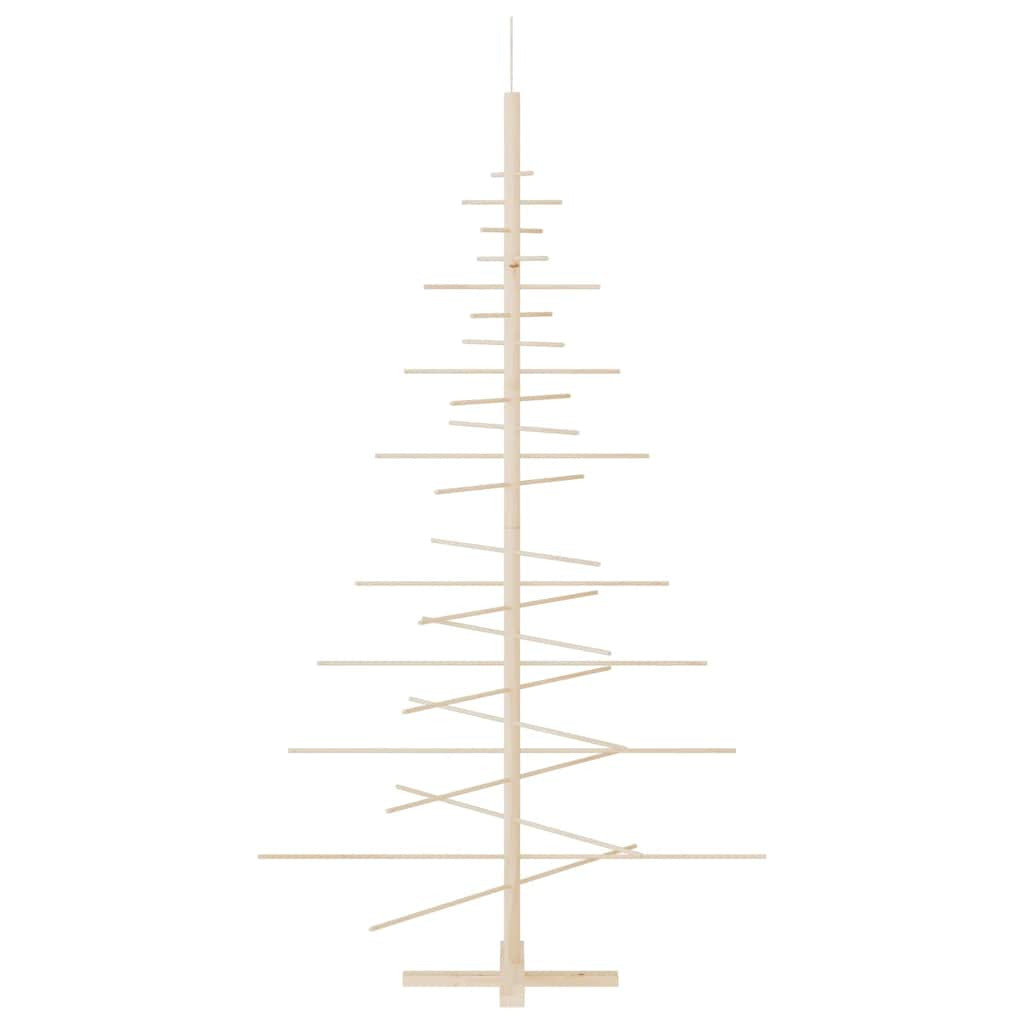 Vidaxl Árbol De Navidad De Madera De Adorno Madera Maciza Pino 180 Cm_3