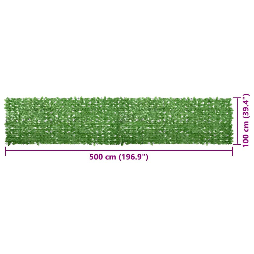 Vidaxl Toldo Para Balcón Con Hojas Verde 500x100 Cm_2