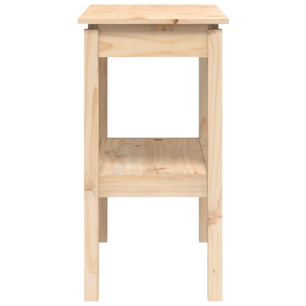 Mesa Consola Madera Maciza De Pino 80x40x75 Cm_3