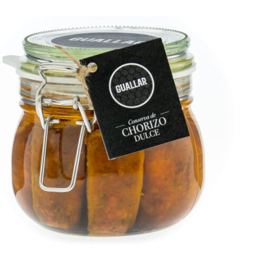 Conserva De Chorizo Dulce En Aceite De Oliva Virgen Extra - Conserva Gourmet Guallar._0
