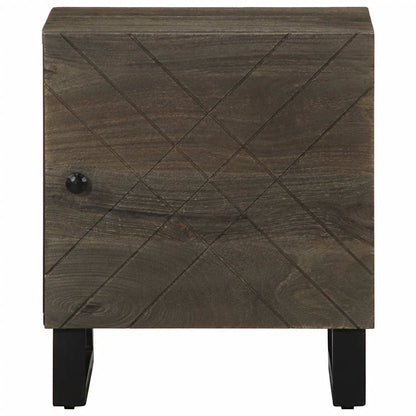 Mesitas De Noche 2 Uds Madera Maciza De Mango Negro 40x33x46 Cm_2