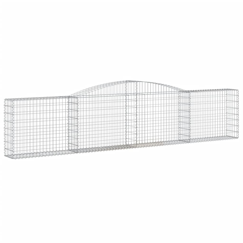 Cestas De Gaviones 15 Uds Forma De Arco Hierro 400x30x80/100 Cm_2