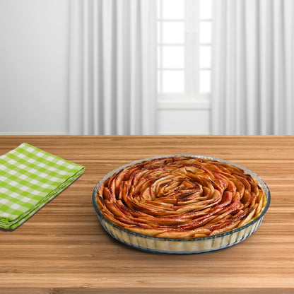 Molde Rizado Horno Cristal Borosilicato Ø 28 Cm. Ideal Postres, Cocina, Resposteria, Tartas, Quiche, Libre Bpa_3