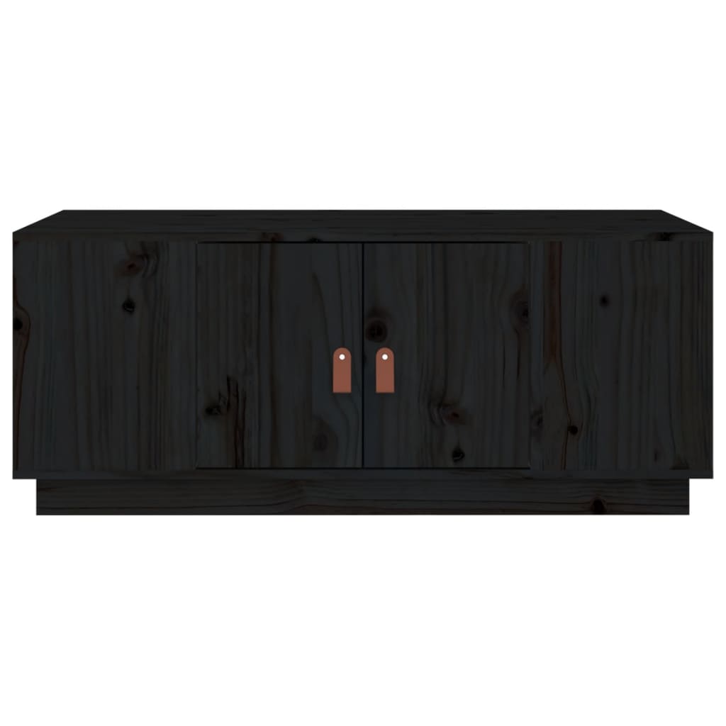 Mesa De Centro De Madera Maciza De Pino Negro 100x50x41 Cm_4