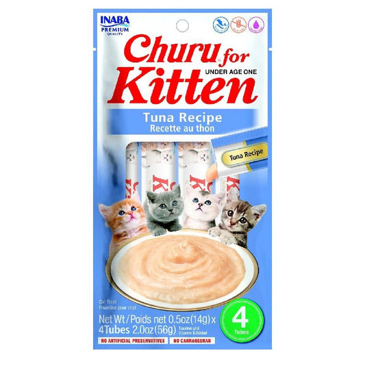 Churu Kitten receta de atún Snack cremoso para gatos 4 x 14 g