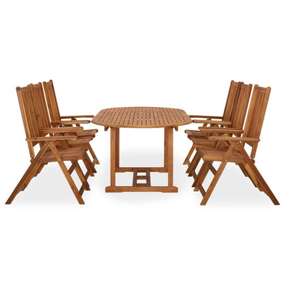 Vidaxl Juego De Comedor De Jardín 7 Pzas Madera Maciza De Acacia_1