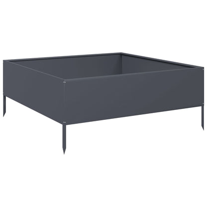 Arriate De Acero Gris Antracita 100x100x41 Cm_5