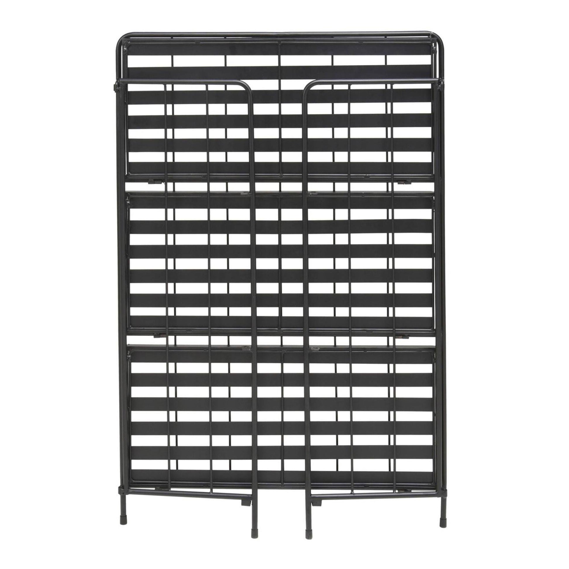 Well Home - Jardinera 3 Niveles Metal Negro Diseño Plegable H.90cm._2
