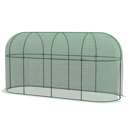 Outsunny Jaula De Cultivo Con Puerta Y Marco De Acero300x100x150 Cm Verde_0
