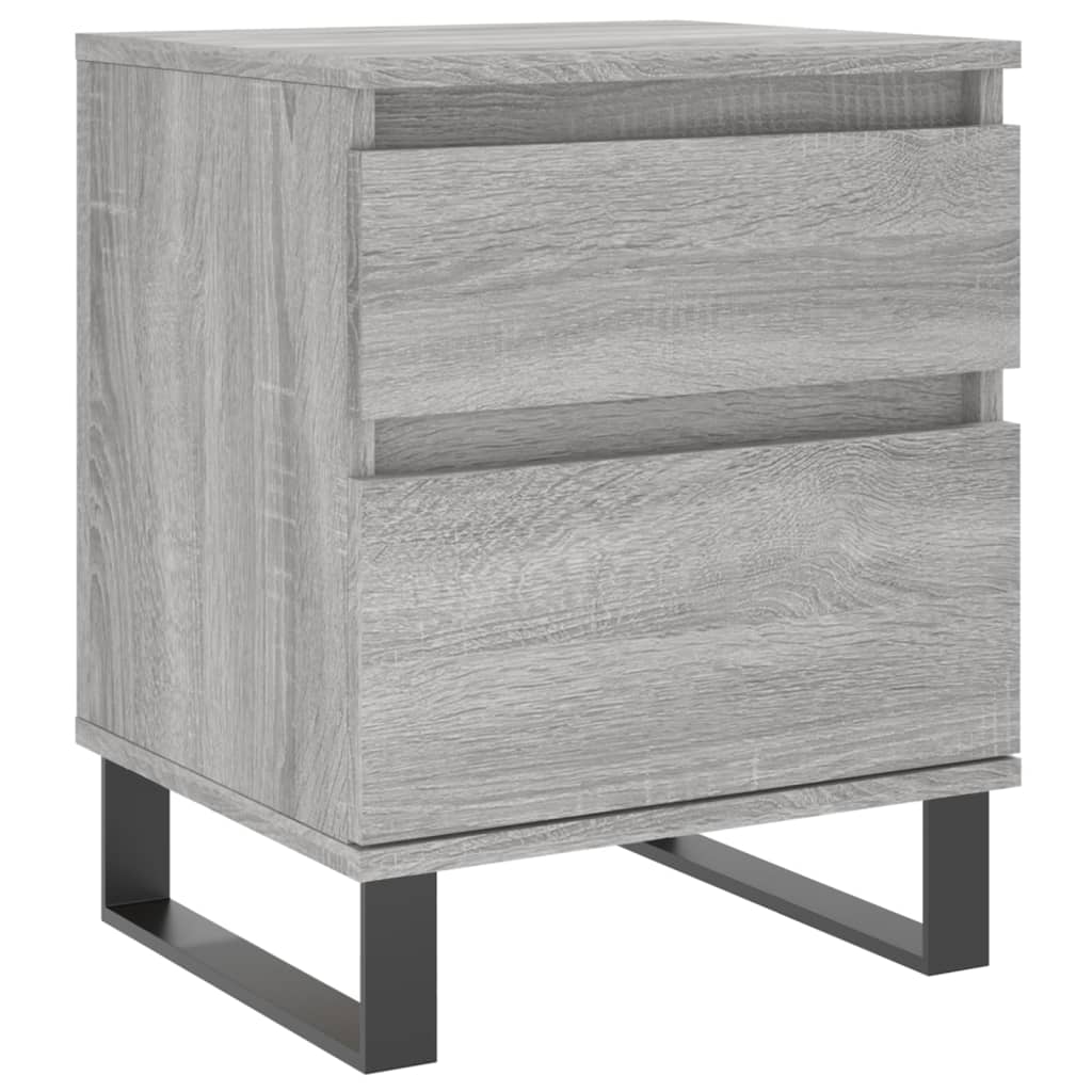 Mesita De Noche Madera De Ingeniería Gris Sonoma 40x35x50 Cm_0