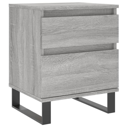 Mesita De Noche Madera De Ingeniería Gris Sonoma 40x35x50 Cm_0