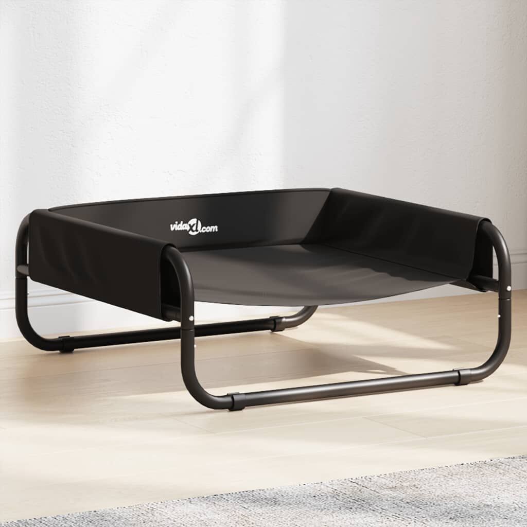 Vidaxl Cama Elevada Para Perros Tela Oxford Y Acero Gris Antracita_1