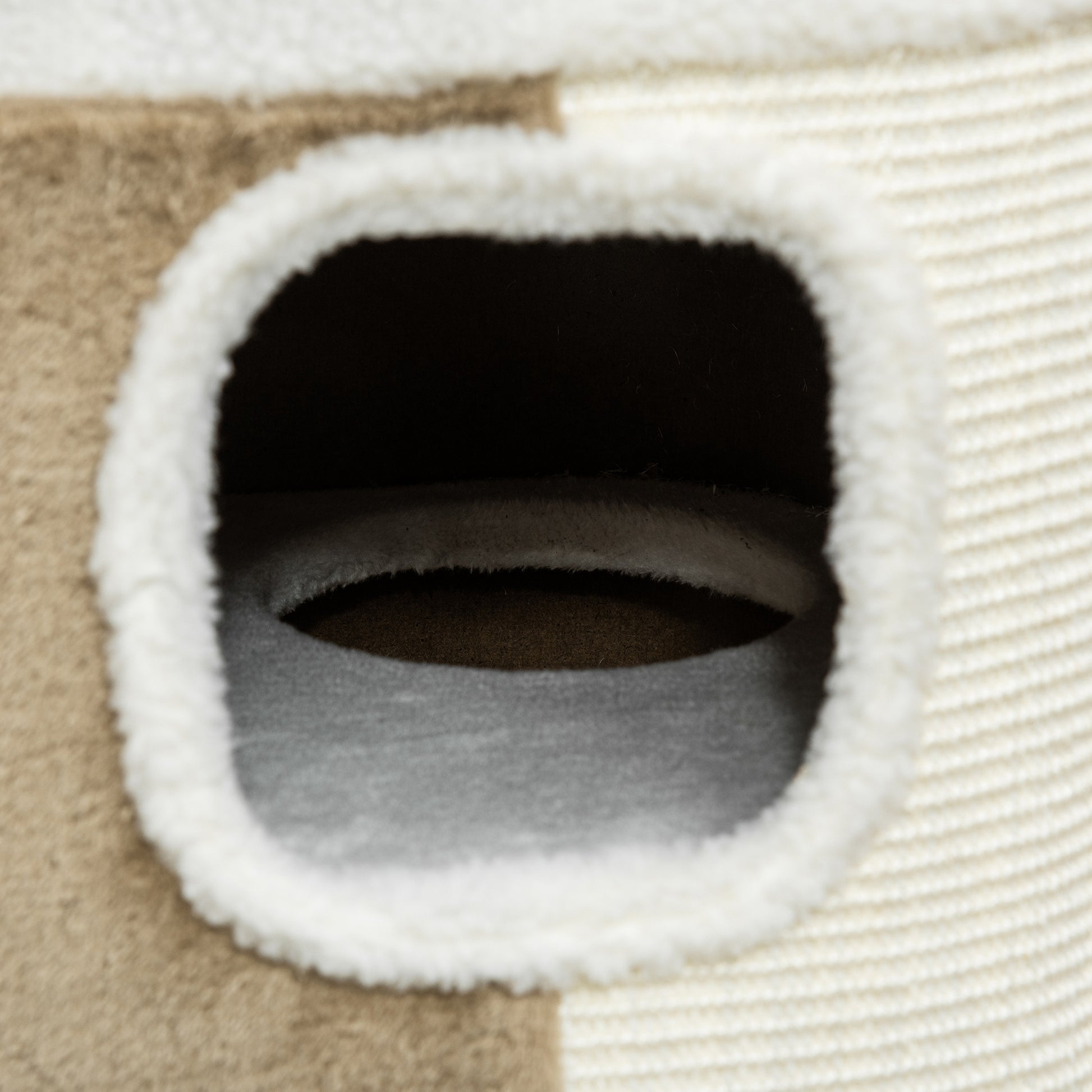 Pawhut Barril Rascador Para Gatos 2 Niveles Con Cuevas De Sisal 40x40x49cm Beige_4