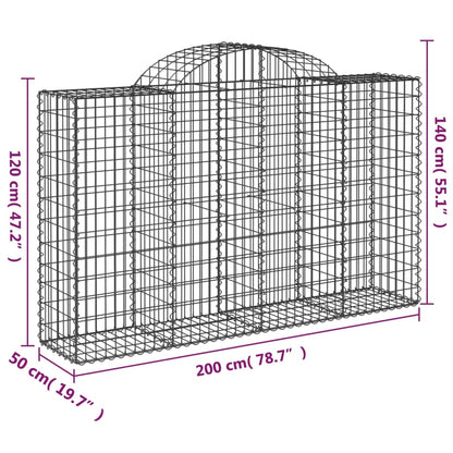 Cestas Gaviones 50 Uds Forma De Arco Hierro 200x50x120/140 Cm_5