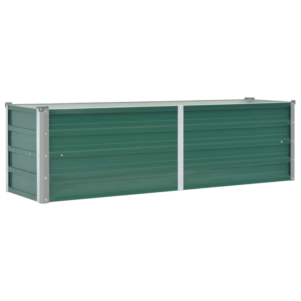 Arriate De Jardín De Acero Galvanizado Verde 160x40x45 Cm_0