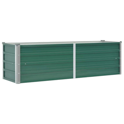 Arriate De Jardín De Acero Galvanizado Verde 160x40x45 Cm_0