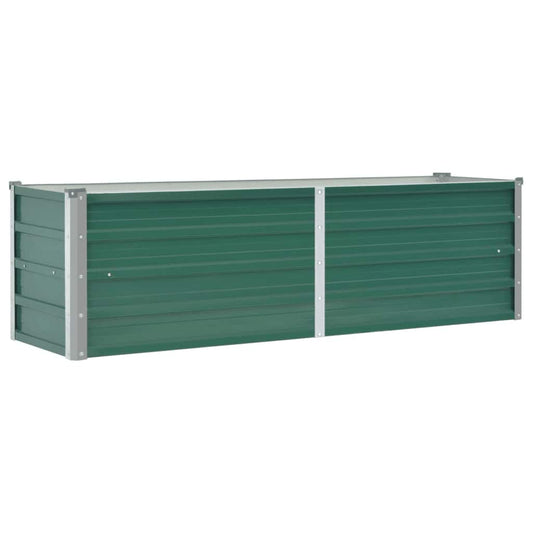 Arriate De Jardín De Acero Galvanizado Verde 160x40x45 Cm_0