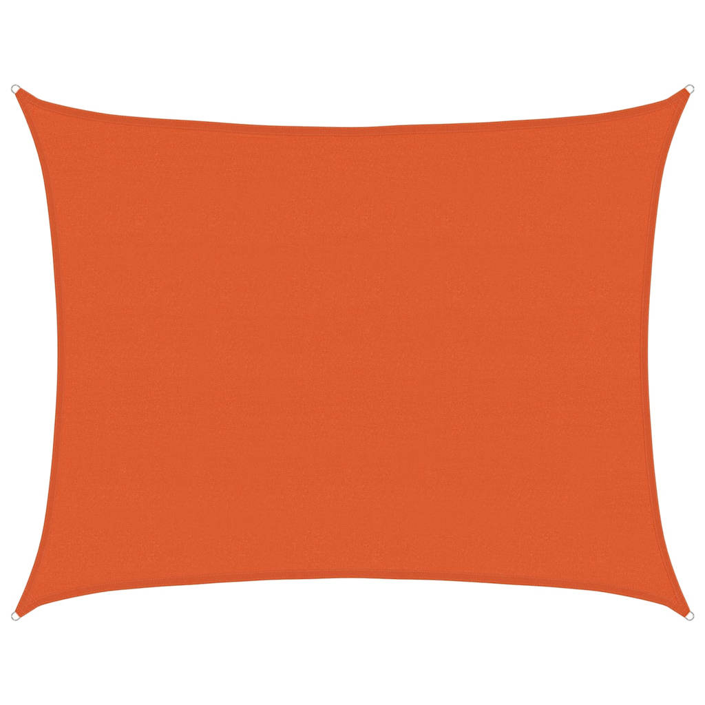 Toldo De Vela Rectangular Hdpe Naranja 160 G/m² 6x7 M_0