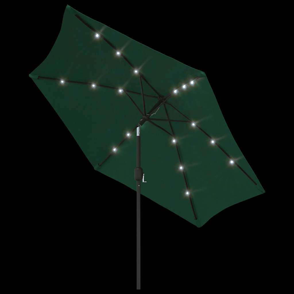 Vidaxl Sombrilla Voladiza De Jardín Con Led Verde 3 M_4