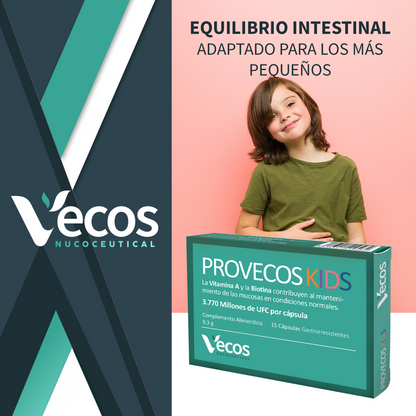 Provecos Kids 15 Cápsulas | Salud Intestinal Y Digestiva | Con 6 Cepas Probióticas Y Vitamina A_1