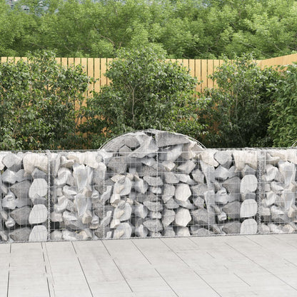 Cestas De Gaviones 11 Uds Forma De Arco Hierro 200x50x80/100 Cm_1