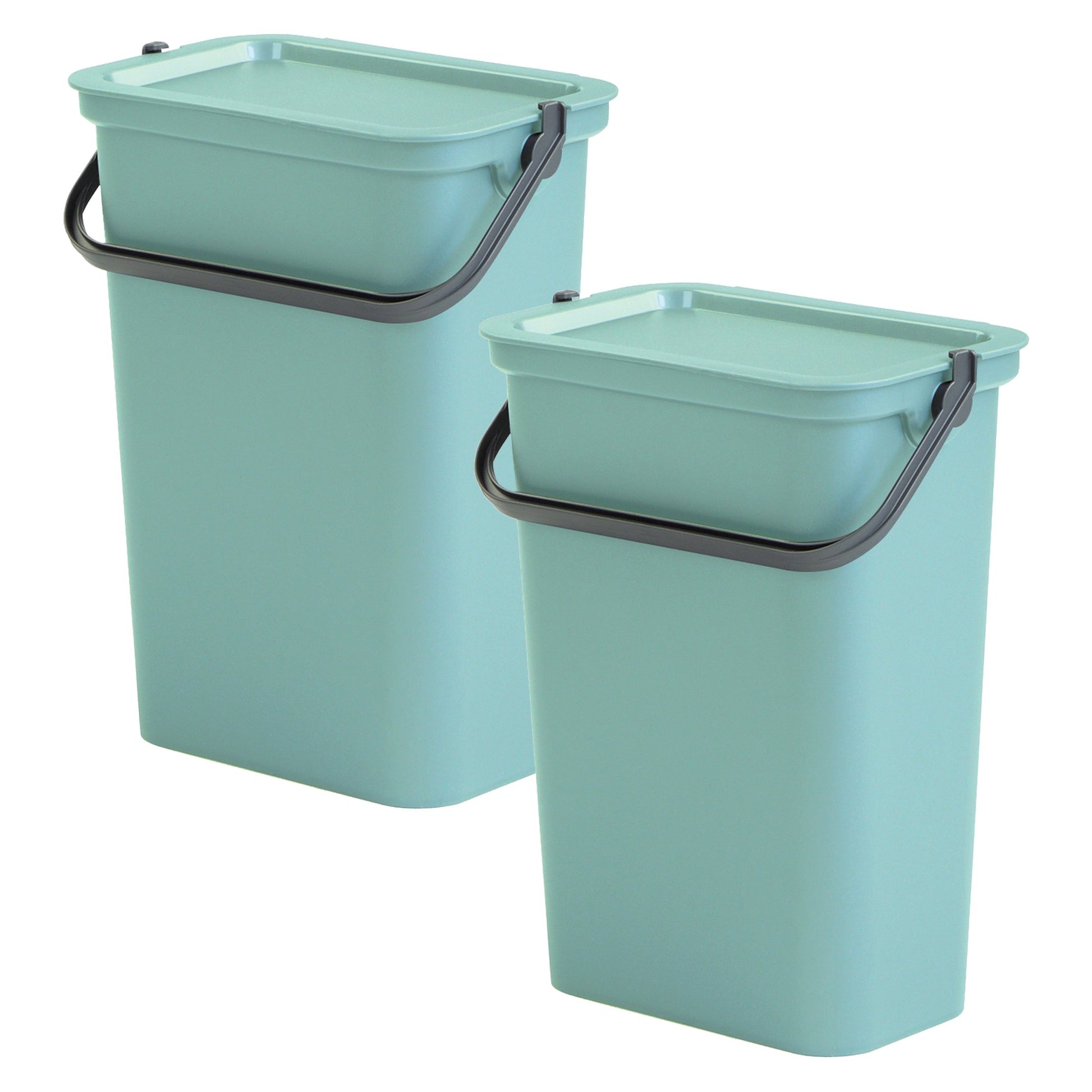 Set De 2 Papeleras moda 10l Salvia Con Asa_0