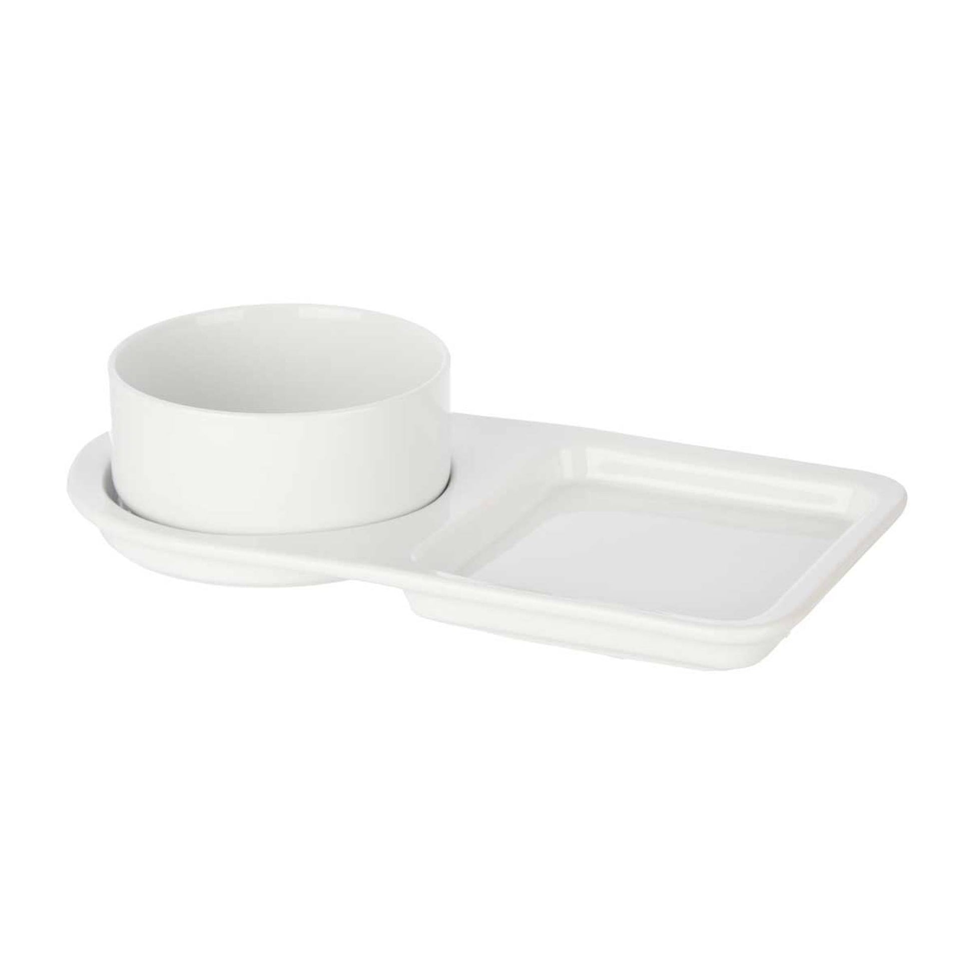 Set 2 Pzs Bol Y Plato Porcelana Brunch Colección Vessia_0