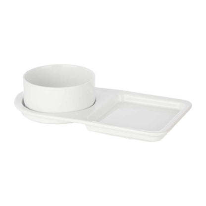 Set 2 Pzs Bol Y Plato Porcelana Brunch Colección Vessia_0