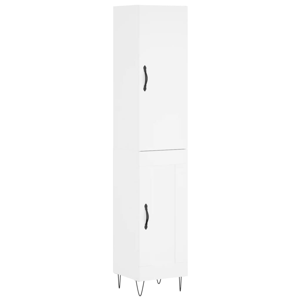 Aparador Alto Madera Contrachapada Blanco 34,5x34x180 Cm_1