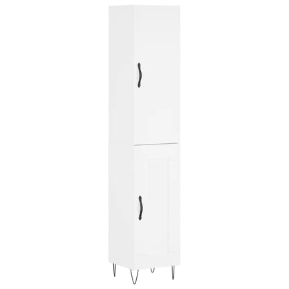 Aparador Alto Madera Contrachapada Blanco 34,5x34x180 Cm_1
