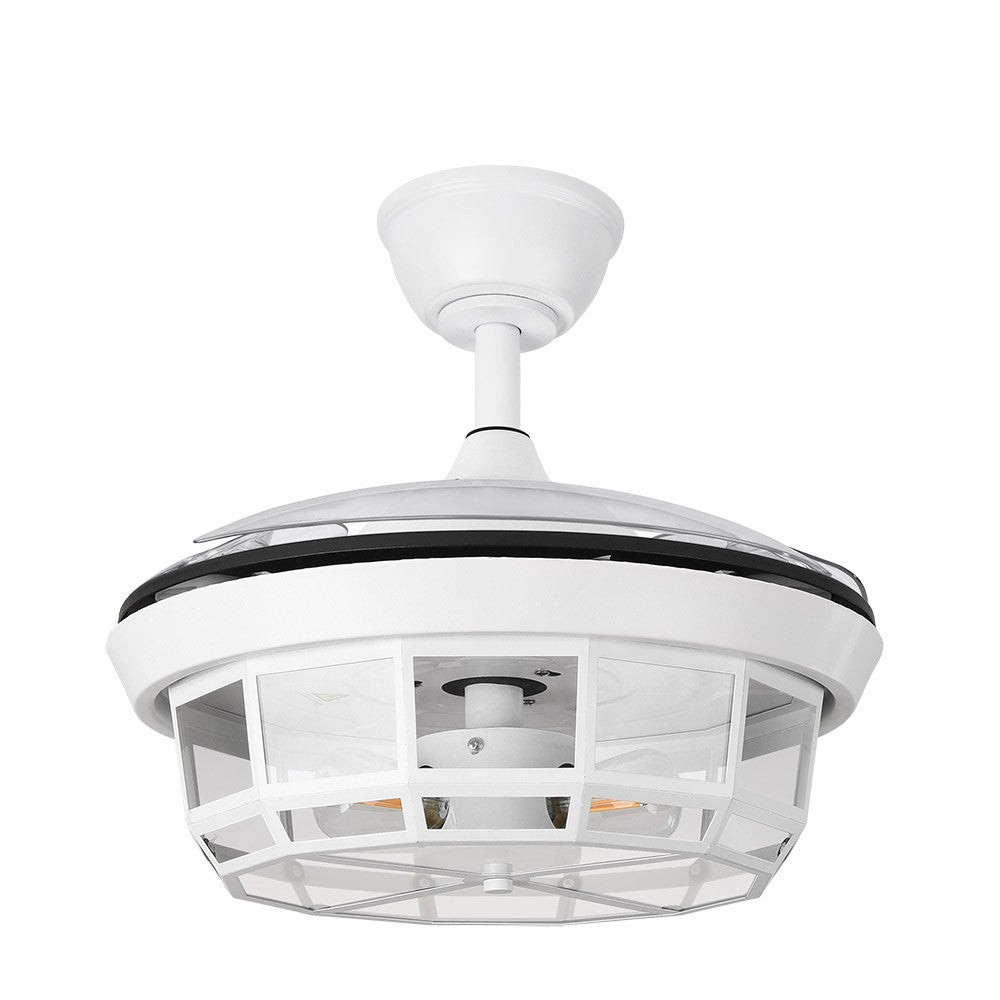 Ventilador Dc Tornado Blanco 3xe27 91d 3aspas Desplegables 6velocidades C/remoto Y Temporizador_1