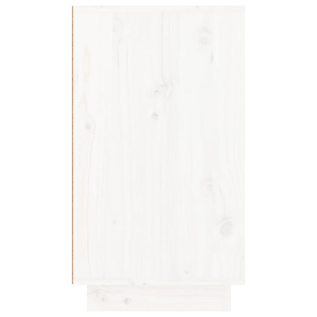 Mueble Zapatero De Madera Maciza De Pino Blanco 110x34x61 Cm / Vetonek_3