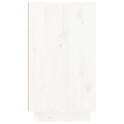 Mueble Zapatero De Madera Maciza De Pino Blanco 110x34x61 Cm / Vetonek_3