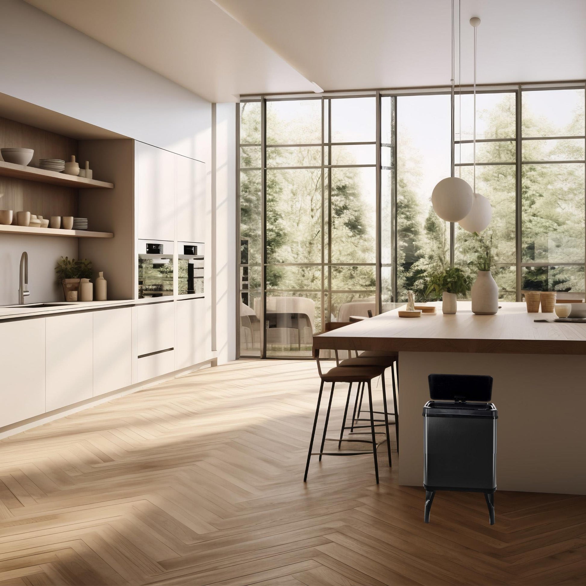 Wellhome Cubo Inteligente Apertura Automática Y Manual 30l Negro