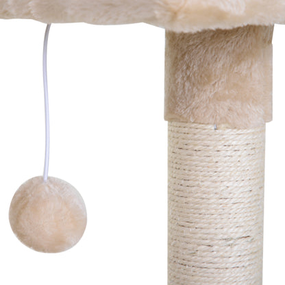 Pawhut Rascador Árbol Gatos Centro Actividad Plataforma Caseta Sisal Natural_3