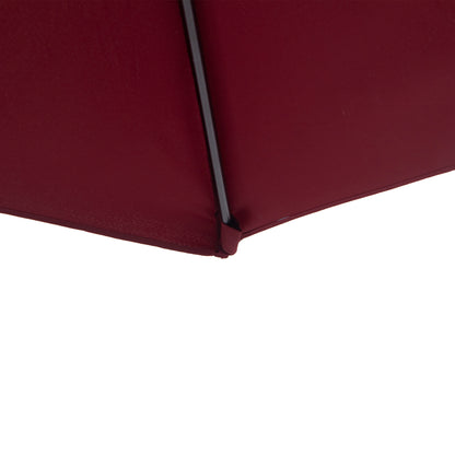 Outsunny Media Sombrilla 230x130x245 Cm Parasol De Pared Con Manivela Rojo_4