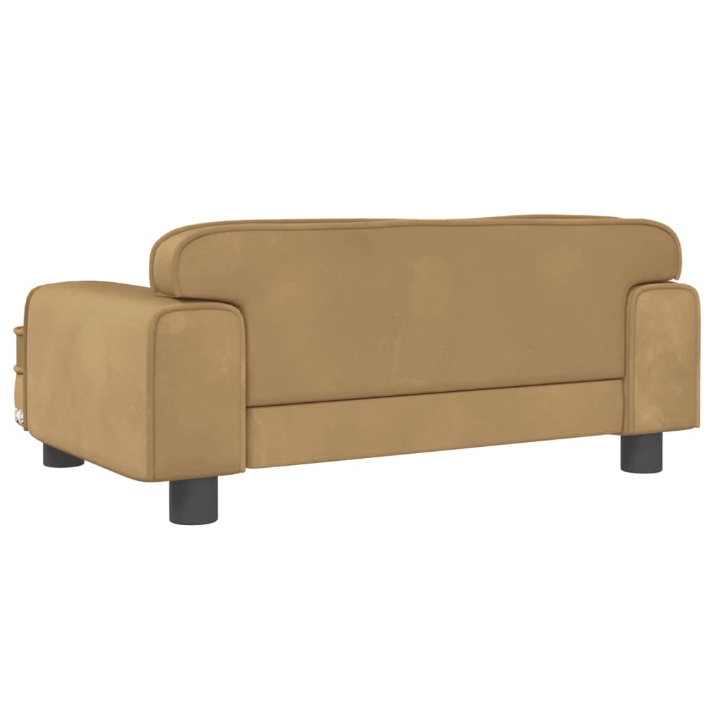 Cama Para Perros De Terciopelo Marrón 70x45x30 Cm / Vetonek_1
