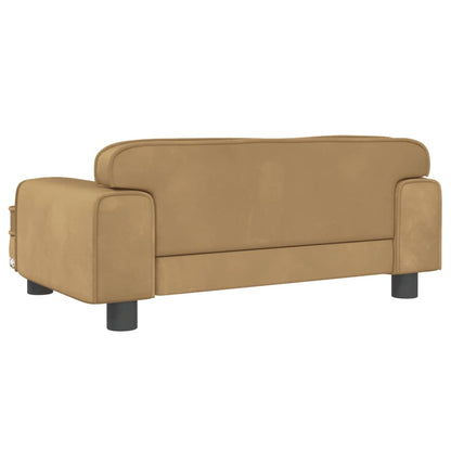 Cama Para Perros De Terciopelo Marrón 70x45x30 Cm / Vetonek_1