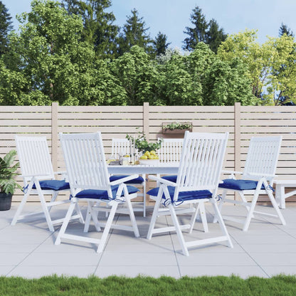 Vidaxl Cojines De Silla De Jardín 6 Uds Tela Oxford Azul 40x40x7 Cm_1
