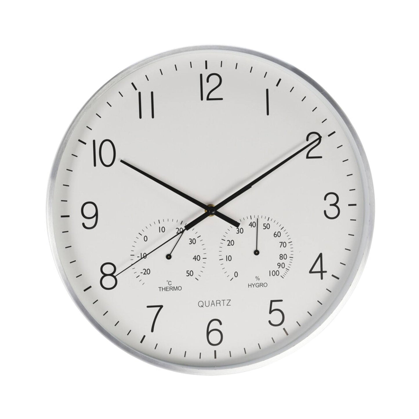 Well Home Reloj De Pared De Diseño Moderno Con Termómetro E Higrómetro Ø38cm_0