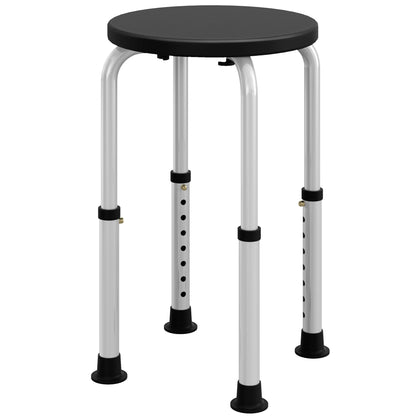 Homcom Taburete De Ducha Con Altura Regulable Antideslizante Carga 135 Kg_0