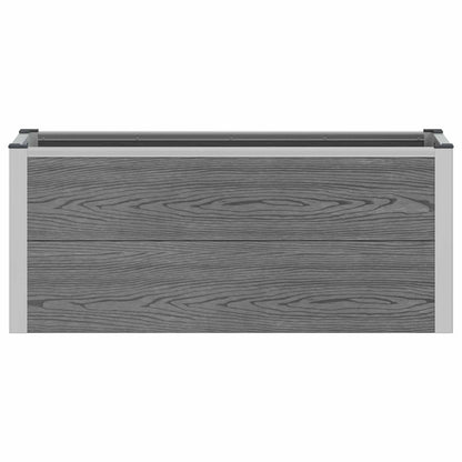 Arriate Elevado Gris 100 X 30 X 42 Cm Wpc Y Aluminio_3