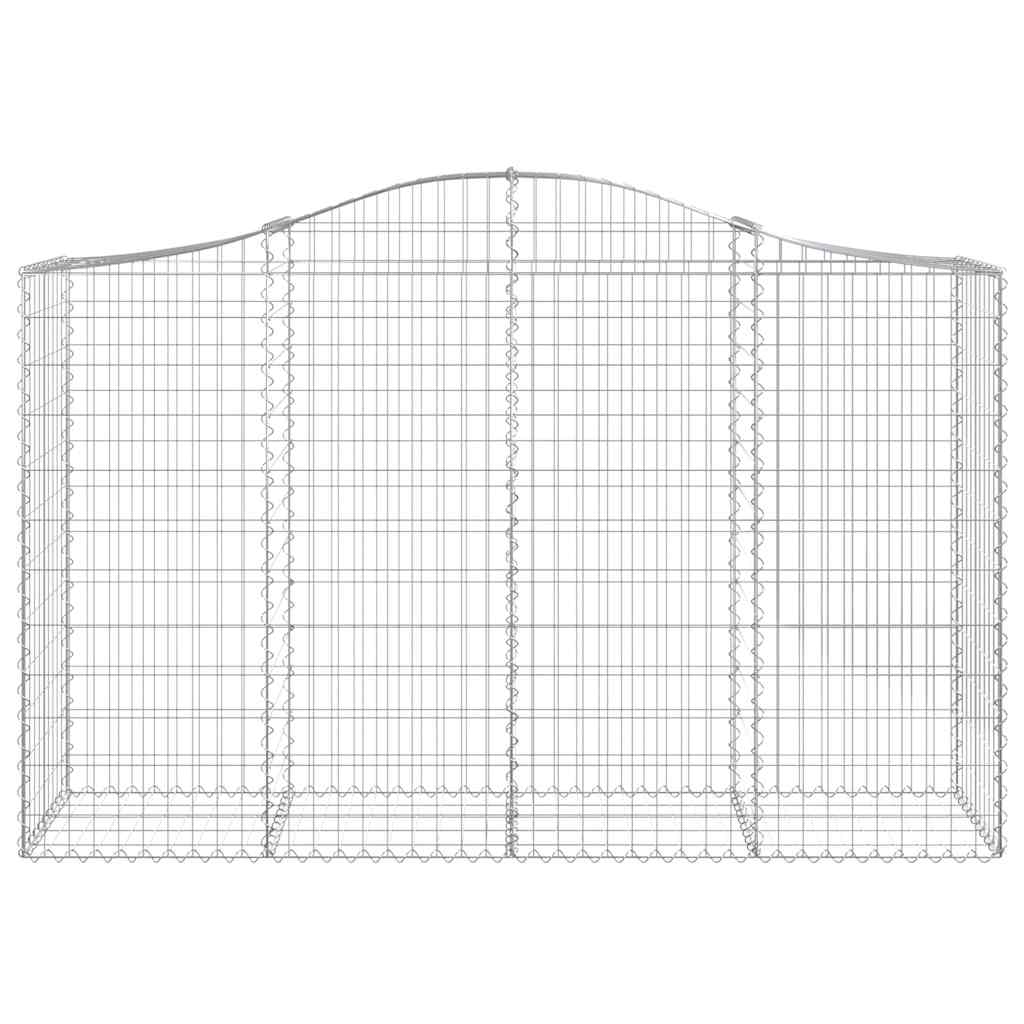 Cestas De Gaviones 8 Uds Forma De Arco Hierro 200x50x120/140 Cm_3
