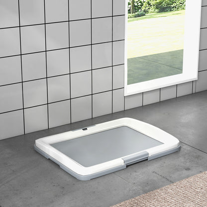 Pawhut Inodoro Para Perros Con Bandeja Para Exterior E Interior 63x48,5x6cm Gris_1