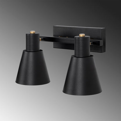 Aplique De Pared, Metal , Negro, 38x21x21, Casquillo 2 X E27 Max 40 W_2