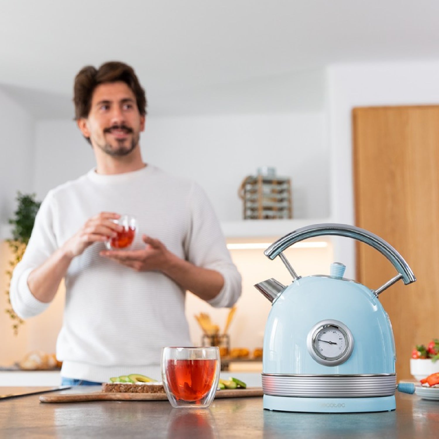 Cecotec Hervidor De Agua Thermosense 420 Vintage Light Blue_3