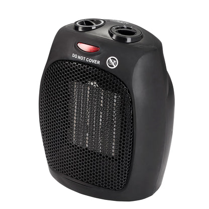 Calefactor Cerámico Portátil Ptc, Termostato Regulable, 2 Niveles Potencia, Función Ventilador Adler Ad 7702, Negro_0
