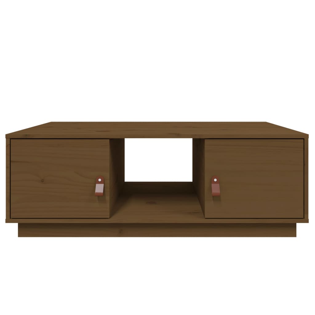 Mesa De Centro Madera Maciza De Pino Marrón Miel 100x50x35 Cm_4