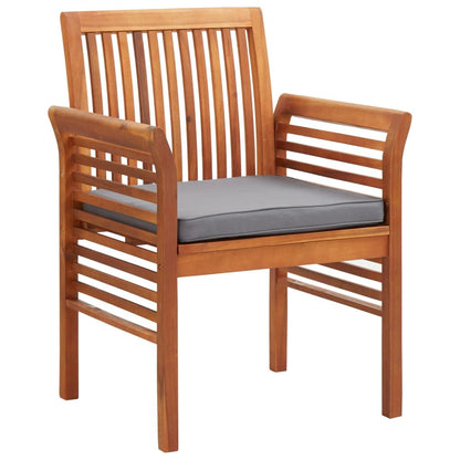 Vidaxl Silla De Comedor Para Jardín Con Cojín Madera Maciza De Acacia_0
